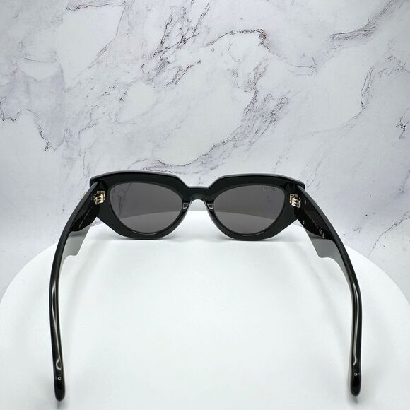 New Gucci Sunglasses Black Cat Eye Gold GG Logo Womens main image 13